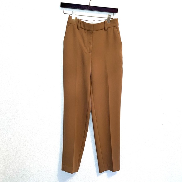 Aritzia Wilfred High-Waisted Brown Pants - Size 0 - Picture 2 of 4